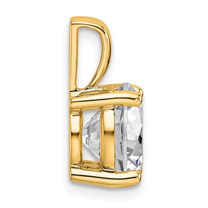 14k Yellow Gold 4 Ct. Lab Grown Diamond VS/SI+ G+ Round Four Prong Pendant