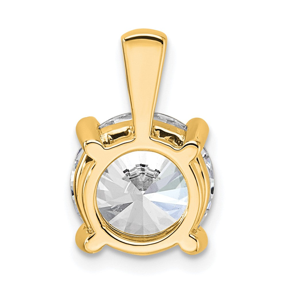 14k Yellow Gold 4 Ct. Lab Grown Diamond VS/SI+ G+ Round Four Prong Pendant