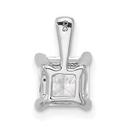 14k White Gold 14k White Gold 1 carat Certified Lab Grown Diamond VS+ F+ Princess Complete Four Prong Pendant