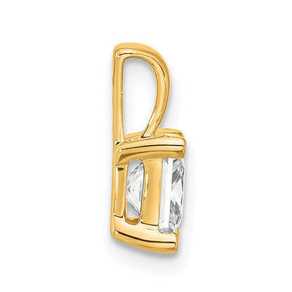 14k Yellow Gold 1 1/2 Ct. Certified Lab Grown Diamond VS/SI+ G+ Princess Complete Four Prong Pendant