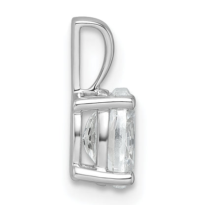 14k White Gold 3/4 Ct. Certified Lab Grown Diamond VS/SI+ G+ Oval Four Prong Pendant