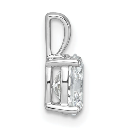 14k White Gold 1 Ct. Certified Lab Grown Diamond VS/SI+ G+ Oval Four Prong Pendant