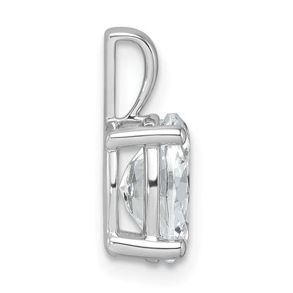 14k White Gold 2 Ct. Certified Lab Grown Diamond VS/SI+ G+ Oval Four Prong Pendant