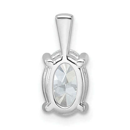 14k White Gold 2 Ct. Certified Lab Grown Diamond VS/SI+ G+ Oval Four Prong Pendant