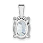 14k White Gold 4 Ct. Lab Grown Diamond VS/SI+ G+ Oval Four Prong Pendant