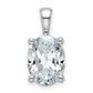 14k White Gold 4 Ct. Certified Lab Grown Diamond VS/SI+ G+ Oval Four Prong Pendant