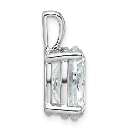 14k White Gold 5 Ct. Certified Lab Grown Diamond VS/SI+ G+ Oval Four Prong Pendant