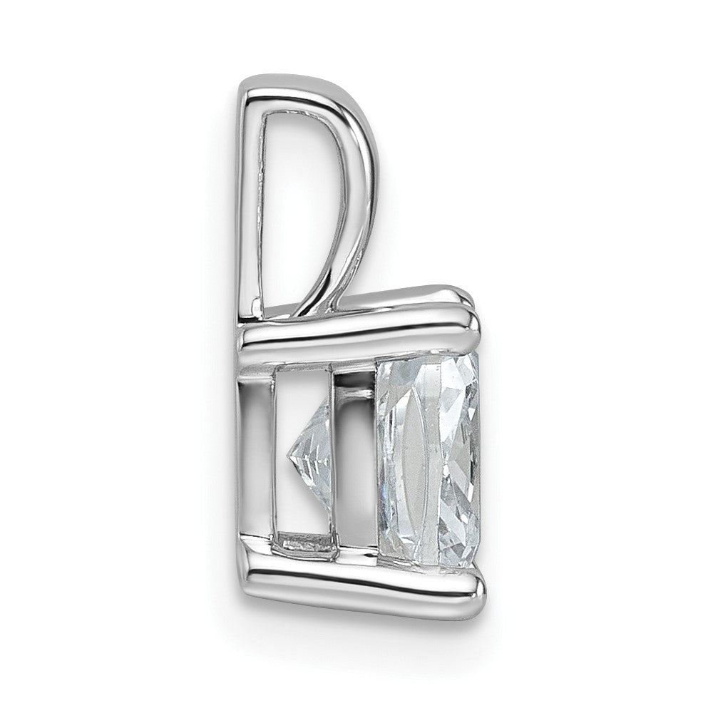 14k White Gold 2 Ct. Certified Lab Grown Diamond VS/SI+ G+ Cushion Four Prong Pendant