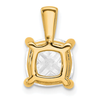 14k Yellow Gold 4 Ct. Certified Lab Grown Diamond VS/SI+ G+ Cushion Four Prong Pendant