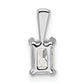 14k White Gold 1/2 Ct. Certified Lab Grown Diamond VS/SI+ G+ Radiant Four Prong Pendant