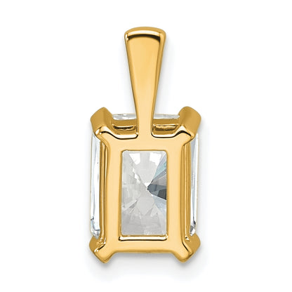14k Yellow Gold 2 Ct. Certified Lab Grown Diamond VS/SI+ G+ Radiant Four Prong Pendant