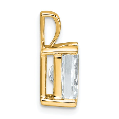 14k Yellow Gold 2 1/2 Ct. Certified Lab Grown Diamond VS/SI+ G+ Radiant Four Prong Pendant
