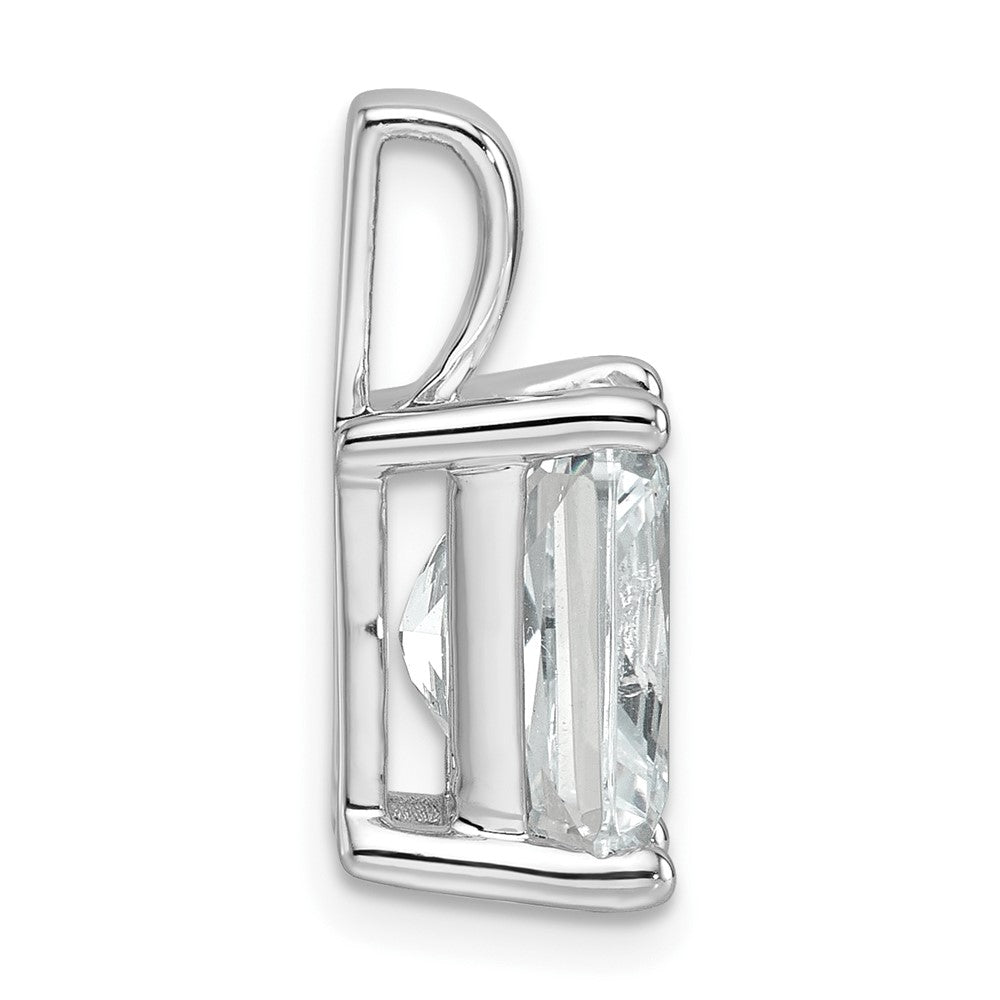 14k White Gold 4 Ct. Certified Lab Grown Diamond VS/SI+ G+ Radiant Complete Four Prong Pendant