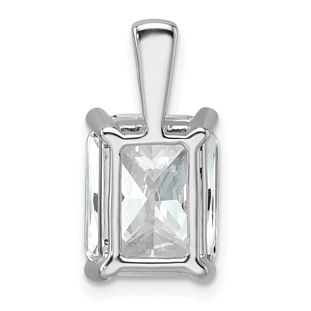 14k White Gold 4 Ct. Certified Lab Grown Diamond VS/SI+ G+ Radiant Complete Four Prong Pendant
