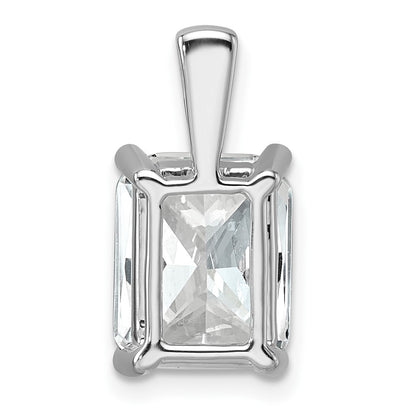 14k White Gold 4 Ct. Certified Lab Grown Diamond VS/SI+ G+ Radiant Complete Four Prong Pendant