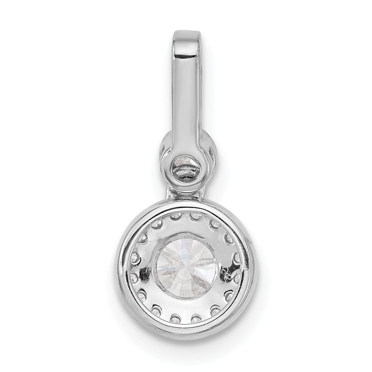 14k White Gold 14kw Lab Grown Diamond 0.75ctw Round VS+ F+ Pendant