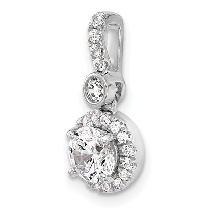 14k White Gold 14kw Lab Grown Diamond 0.75ctw Round VS+ F+ Pendant