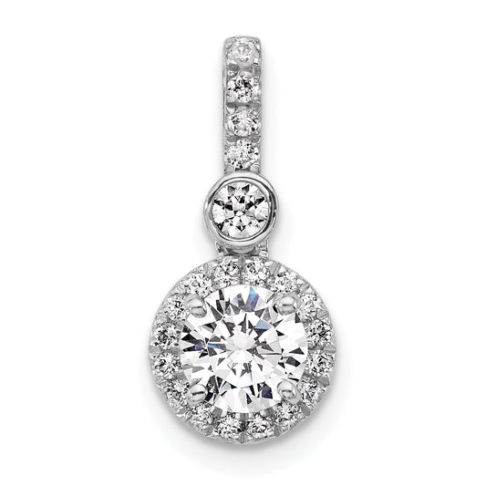 14k White Gold 14kw Lab Grown Diamond 0.75ctw Round VS+ F+ Pendant
