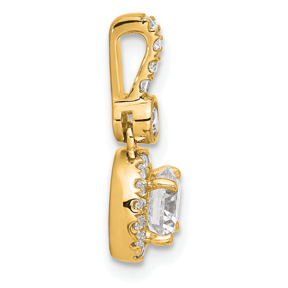14k Yellow Gold 14ky Certified Lab Grown Diamond 0.75ctw Round VS DEF Pendant