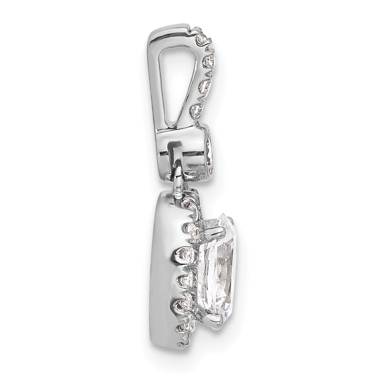 14k White Gold 14kw Lab Grown Diamond 0.75ctw Oval VS+ F+ Pendant
