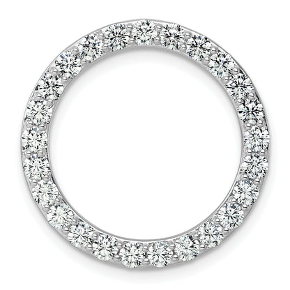 14k White Gold 14k White Gold 2 carat Lab Grown Diamond VS+ F+ Circle Chain Slide Pendant
