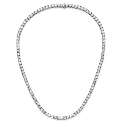 14k White Gold 28 3/4 Ct. Lab Grown Diamond VS/SI+ G+ Round 22 inch Straight Tennis Necklace