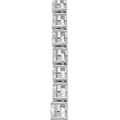 14k White Gold 50 7/8 Ct. Lab Grown Diamond VS/SI+ G+ Round 20 inch Graduated Tennis Necklace