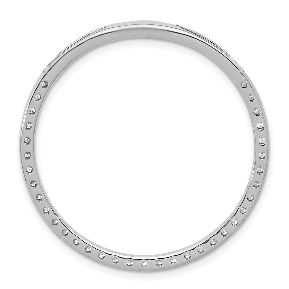 14k White Gold 14k White Gold 1 1/2 carat Lab Grown Diamond VS+ F+ Circle Chain Slide Pendant