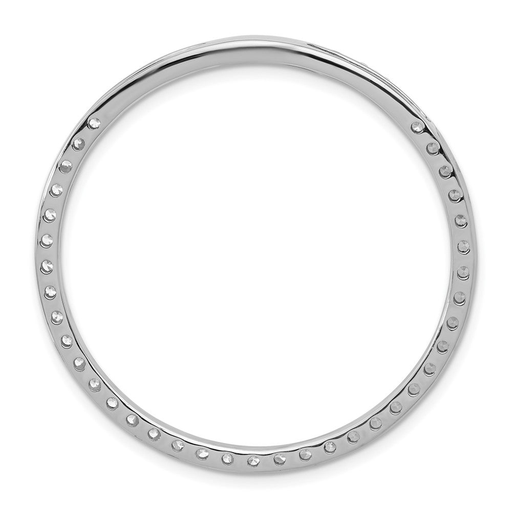 14k White Gold 14k White Gold 2 carat Lab Grown Diamond VS+ F+ Circle Chain Slide Pendant