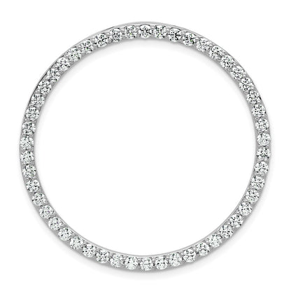 14k White Gold 14k White Gold 2 carat Lab Grown Diamond VS+ F+ Circle Chain Slide Pendant