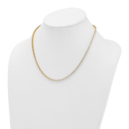 14K Yellow Gold 4 1/2 Carat Lab Grown Diamond Vs+ F+ Complete Round 18 Inch Straight Tennis Necklace