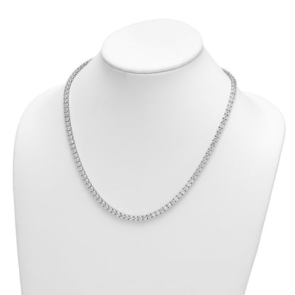 14k White Gold 30 1/2 Ct. Lab Grown Diamond VS/SI+ G+ Round 20 inch Straight Tennis Necklace