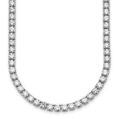 14k White Gold 30 1/2 Ct. Lab Grown Diamond VS/SI+ G+ Round 20 inch Straight Tennis Necklace