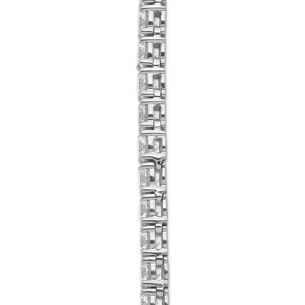 14K White Gold 36 Carat Lab Grown Diamond Vs+ F+ Complete Round 20 Inch Straight Tennis Necklace