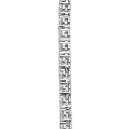 14K White Gold 39 3/4 Carat Lab Grown Diamond Vs+ F+ Complete Round 22 Inch Straight Tennis Necklace