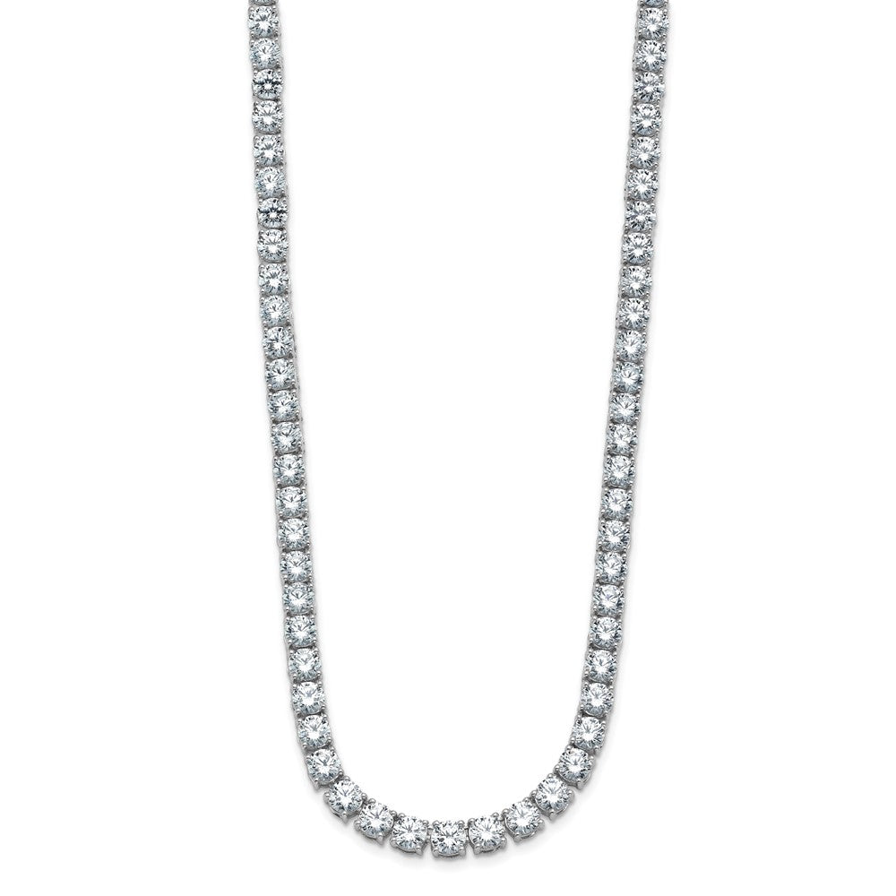 14k White Gold 41 3/4 Ct. Lab Grown Diamond VS/SI+ G+ Round 22 inch Straight Tennis Necklace