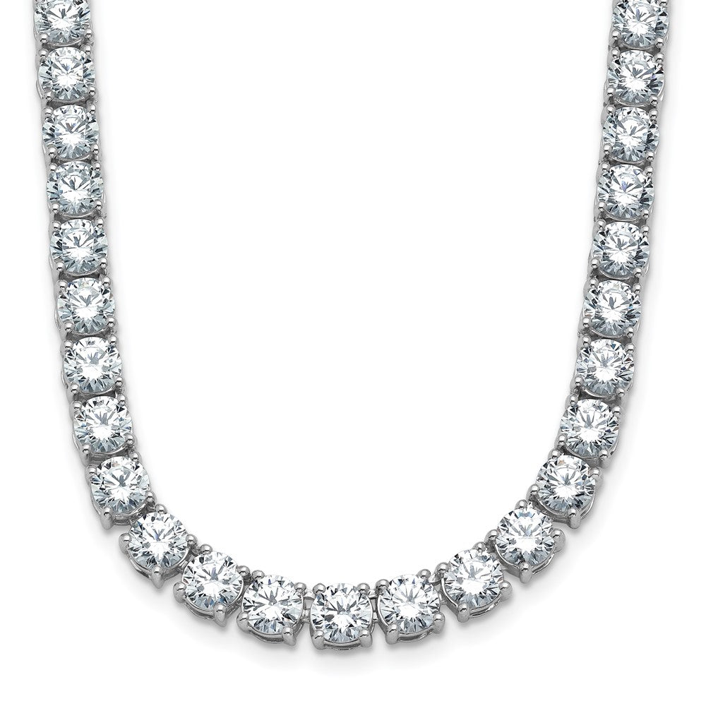 14k White Gold 41 3/4 Ct. Lab Grown Diamond VS/SI+ G+ Round 22 inch Straight Tennis Necklace