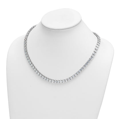 14k White Gold 62 1/4 Ct. Lab Grown Diamond VS/SI+ G+ Round 20 inch Straight Tennis Necklace