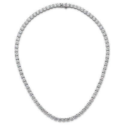 14k White Gold 62 1/4 Ct. Lab Grown Diamond VS/SI+ G+ Round 20 inch Straight Tennis Necklace