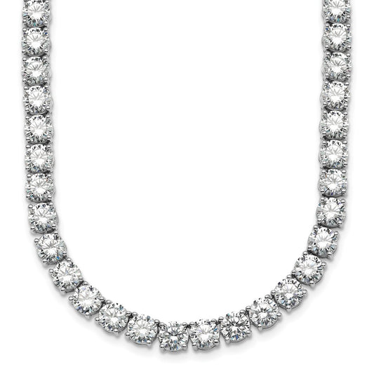 14k White Gold 62 1/4 Ct. Lab Grown Diamond VS/SI+ G+ Round 20 inch Straight Tennis Necklace