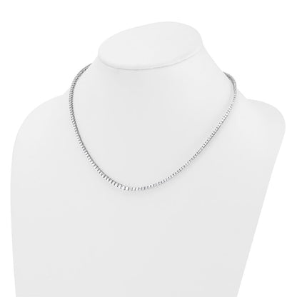 14k White Gold 5 3/8 Ct. Lab Grown Diamond VS/SI+ G+ 18 inch Graduated Tennis Necklace