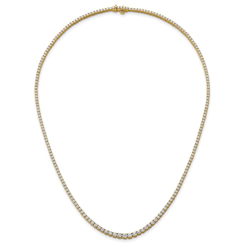 14k Yellow Gold 5 3/8 Ct. Lab Grown Diamond VS/SI+ G+ 18 inch Graduated Tennis Necklace