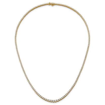 14k Yellow Gold 5 3/8 Ct. Lab Grown Diamond VS/SI+ G+ 18 inch Graduated Tennis Necklace
