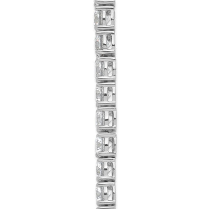 14K White Gold 40 3/8 Carat Lab Grown Diamond Vs+ F+ Complete Round 20 Inch Graduated Tennis Necklace