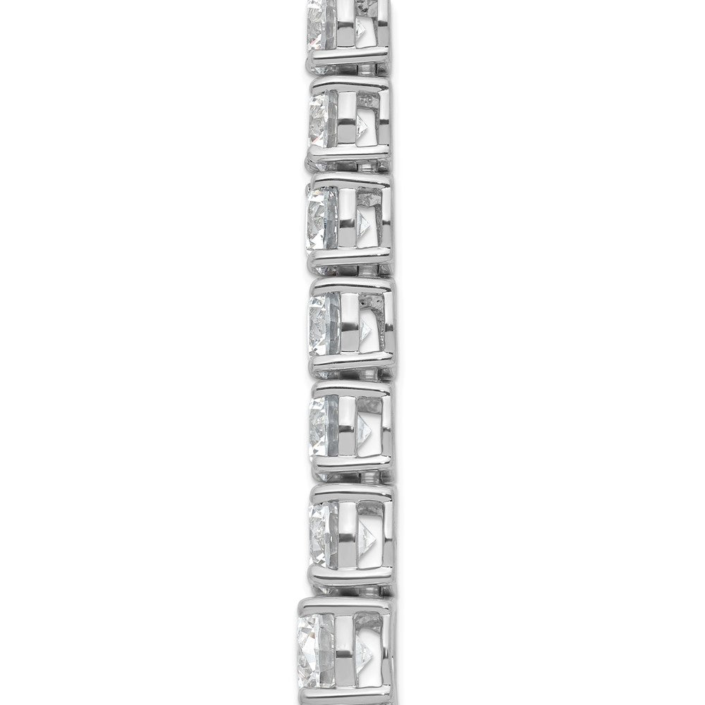 14k White Gold 50 7/8 Ct. Lab Grown Diamond VS/SI+ G+ Round 20 inch Graduated Tennis Necklace