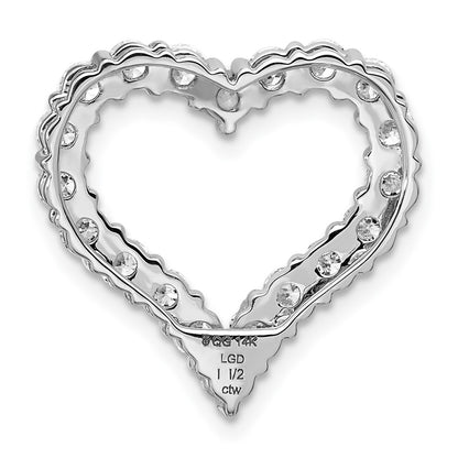 14K White Gold Lab Grown Diamond VS/SI FGH Heart Pendant