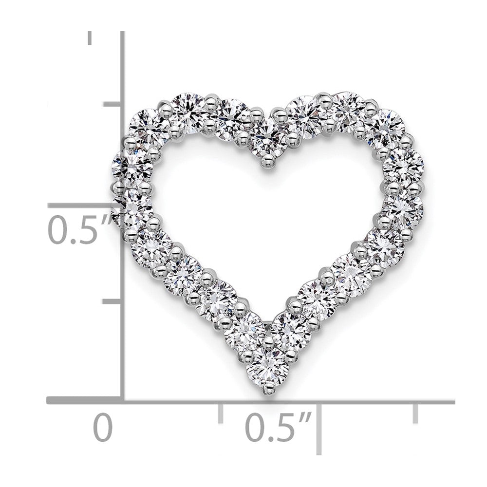 14K White Gold Lab Grown Diamond VS/SI FGH Heart Pendant