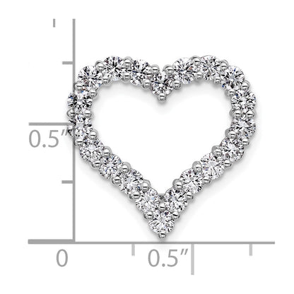 14K White Gold Lab Grown Diamond VS/SI FGH Heart Pendant