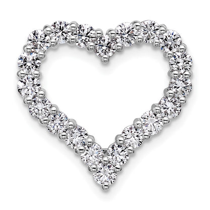 14K White Gold Lab Grown Diamond VS/SI FGH Heart Pendant