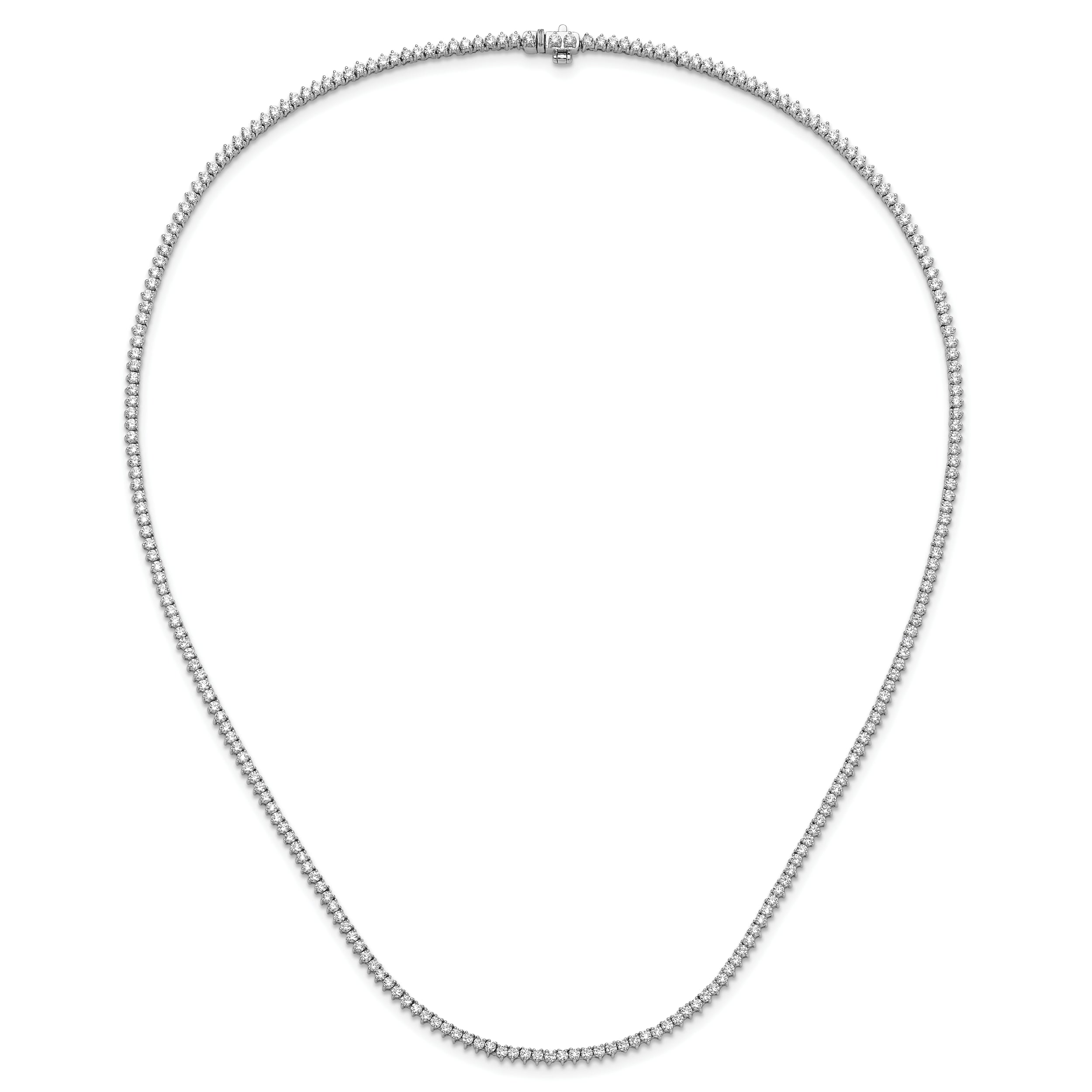 14K White Gold True Origin 8 1/10 Carat Lab Grown Diamond Vs Def 20 Inch Tennis Necklace